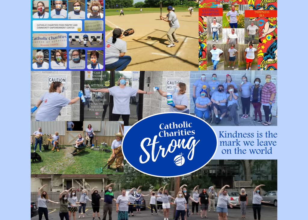 Catholic Charities Strong: poster collage of staff pictures